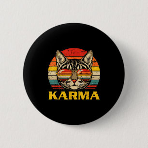 Cat Face Sungles Karma Funny Kitten Kitty Men Wome Button