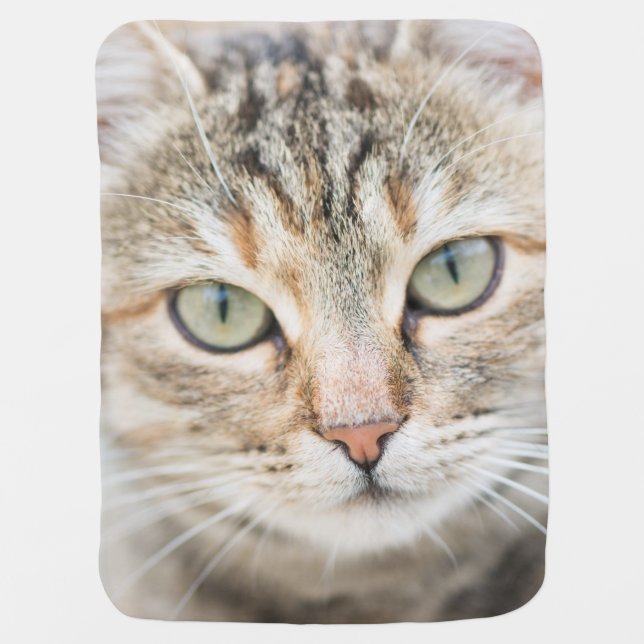 Cat face swaddle blanket (Front)