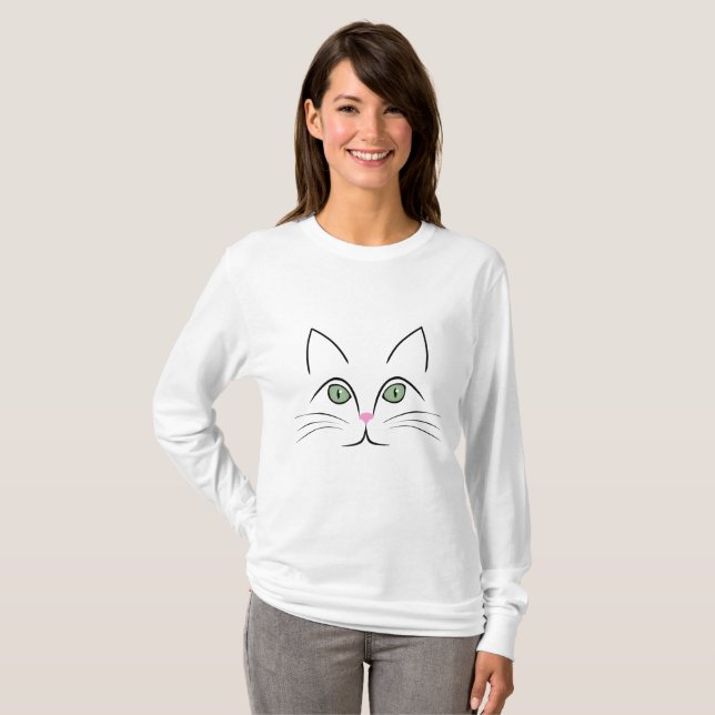 Cat face T-Shirt (Front Full)