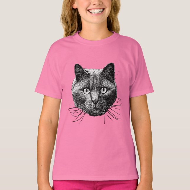 Cat Face T-Shirt (Front)