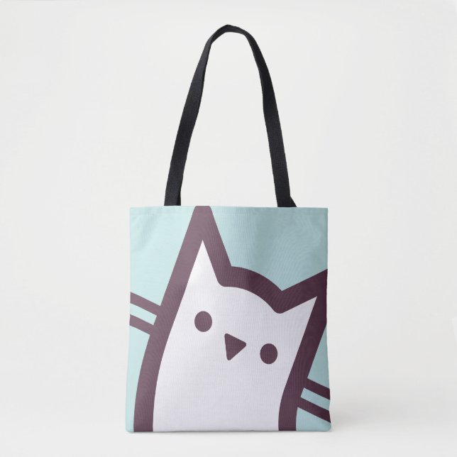 Cat Face Tote Bag (Front)