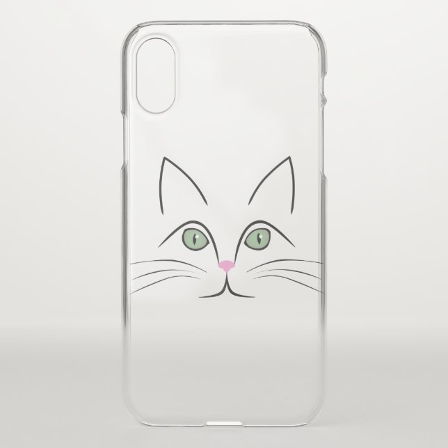 Cat face uncommon iPhone case (Back)