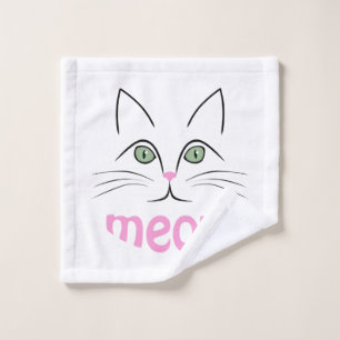 Cat face wash cloth