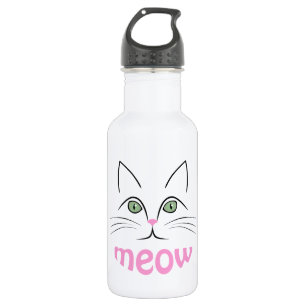 Cat face water bottle