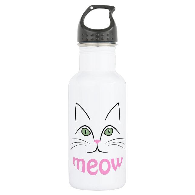 Cat face water bottle (Front)