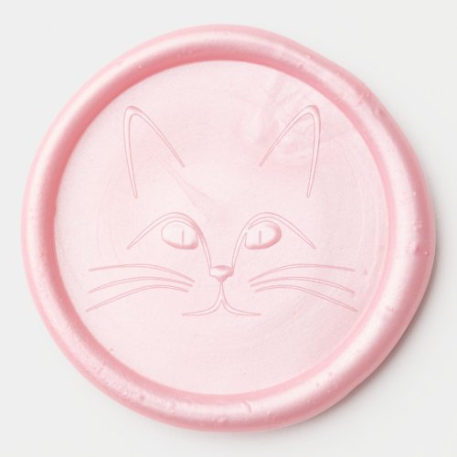 cat face wax seal stickers