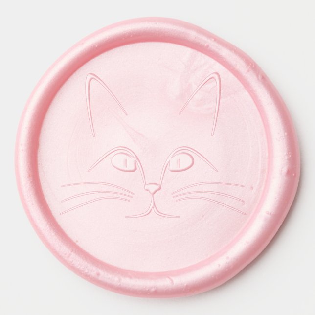 cat face wax seal stickers (Front)