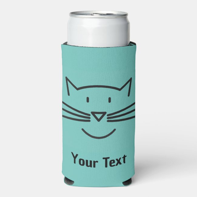 Cat Face Whiskers Seltzer Can Cooler