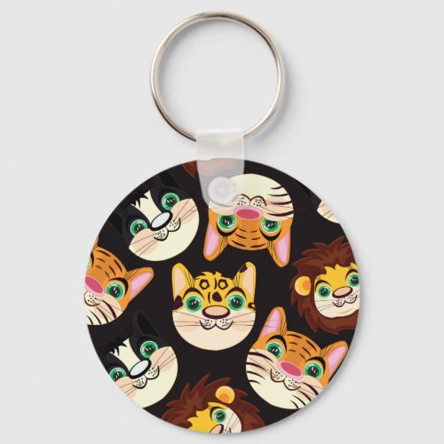 Cat Faces Keychain