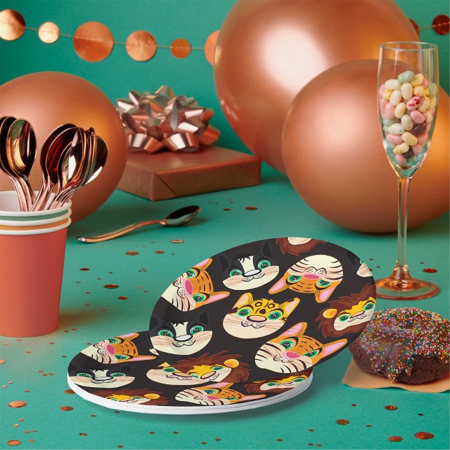 Cat Faces Paper Plates (Creator Uploaded)