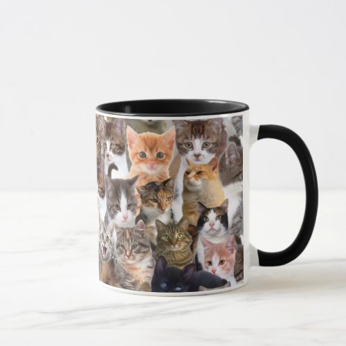 Cat Faces Pattern Mug