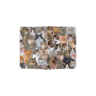 Cat Faces Pattern Passport Holder