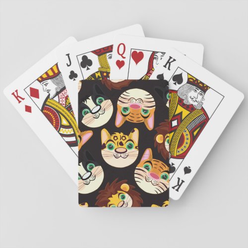 Cat Faces Playing Cards