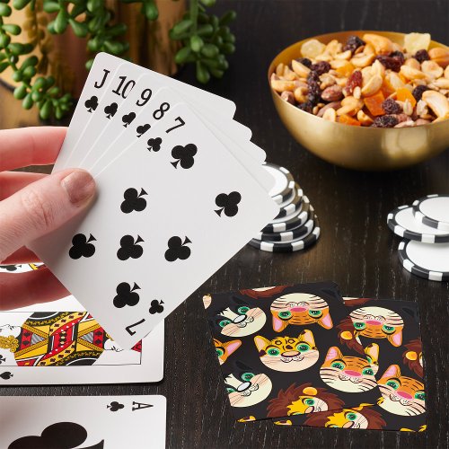 Cat Faces Poker Cards