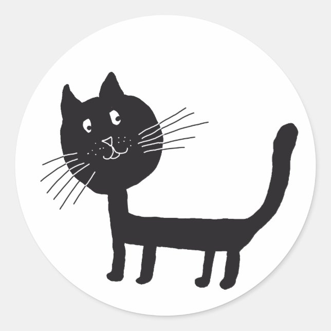 Cat Faith Classic Round Sticker (Front)