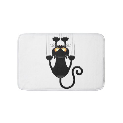 Cat Falling down fun cartoon character Bath Mat