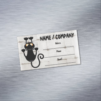 Cat Falling down fun cartoon character Business Card Magnet