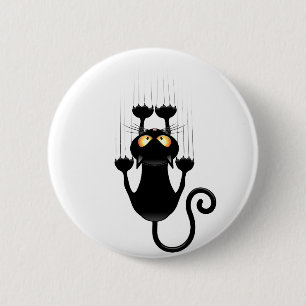 Cat Falling down fun cartoon character Button