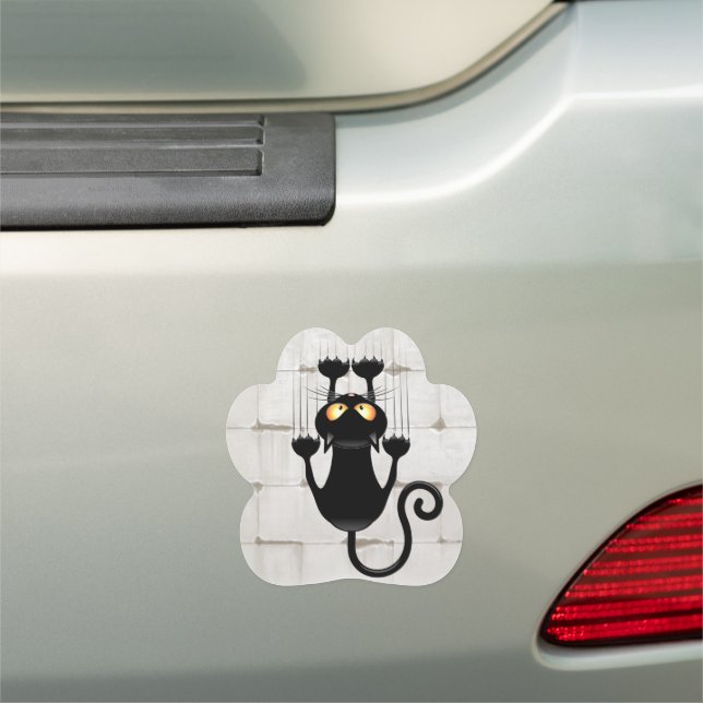Cat Falling down fun cartoon character Car Magnet (In Situ)