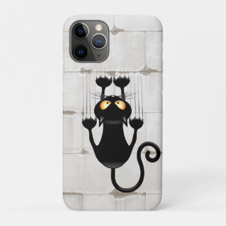 Cat Falling down fun cartoon character iPhone 11 Pro Case