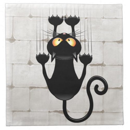 Cat Falling down fun cartoon character Cloth Napkin