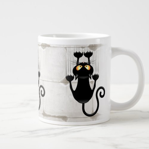 Cat Falling down fun cartoon character Giant Coffee Mug