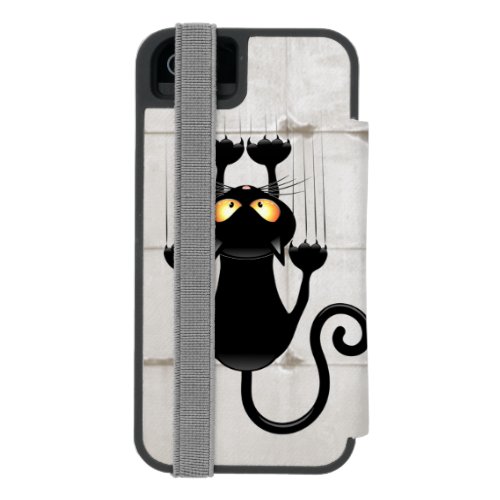 Cat Falling down fun cartoon character iPhone SE55s Wallet Case