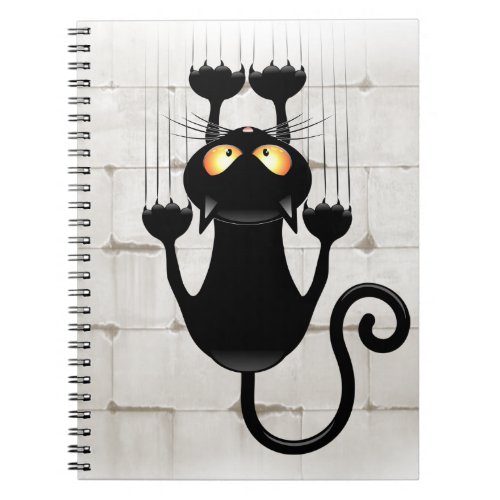 Cat Falling down fun cartoon character Notebook