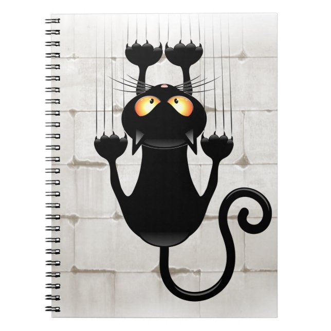 Cat Falling down fun cartoon character Notebook (Front)
