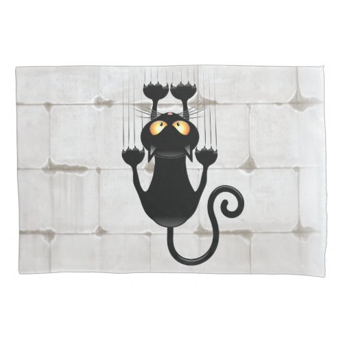 Cat Falling down fun cartoon character Pillow Case