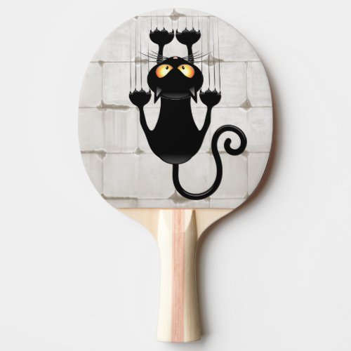 Cat Falling down fun cartoon character Ping Pong Paddle