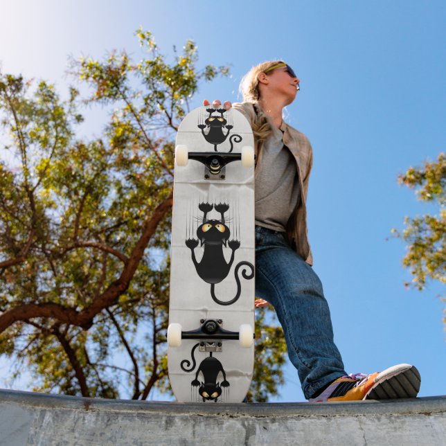 Cat Falling down fun cartoon character Skateboard (Outdoor 1)