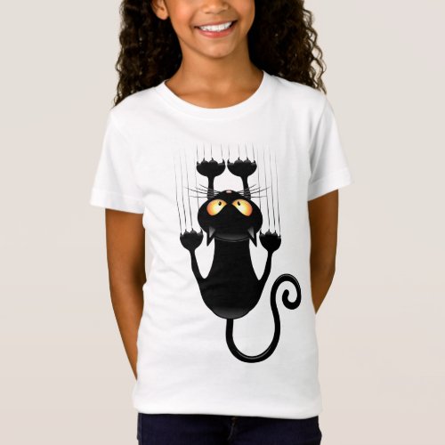 Cat Falling down fun cartoon character T_Shirt