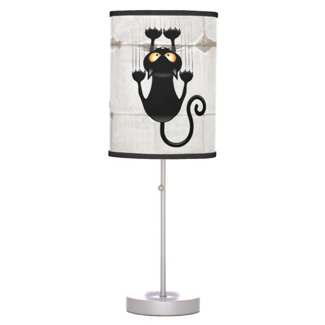 Cat Falling down fun cartoon character Table Lamp (Front)