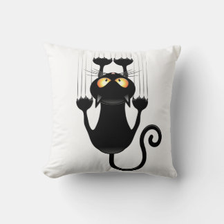 Cat Falling down fun cartoon character Throw Pillow