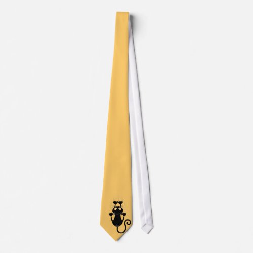 Cat Falling down fun cartoon character Tie