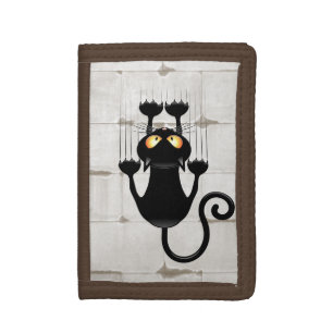 Cat Falling down fun cartoon character Tri-fold Wallet