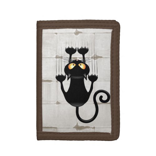 Cat Falling down fun cartoon character Trifold Wallet