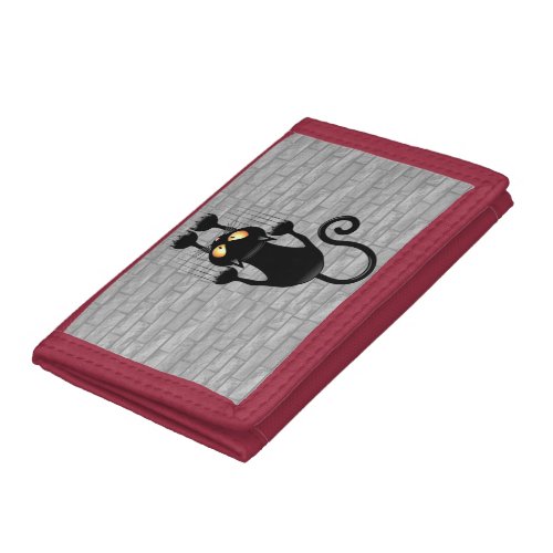 Cat Falling down fun cartoon character Trifold Wallet