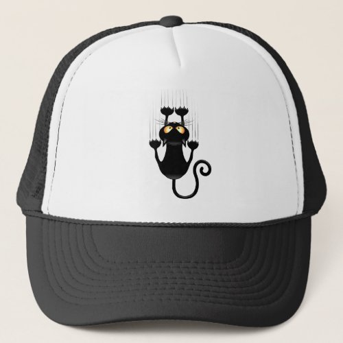 Cat Falling down fun cartoon character Trucker Hat