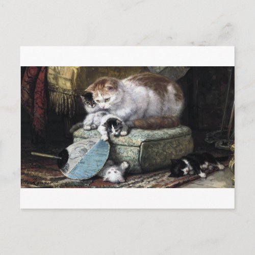 Cat Family Henriette Ronner_Knip Postcard