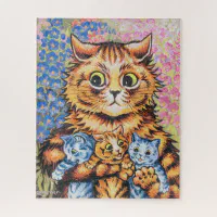 Louis Wain Christmas Stocking Pet Cat Kitten Painting Canvas Fine