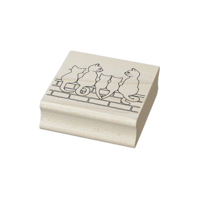 Cat Family Love Rubber Stamp (Stamp)