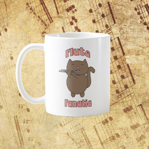 Cat Fanatic Pink Brown Cat Coffee Mug
