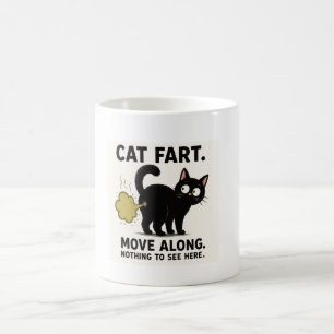 Cat Fart Move Along Nothing To See Here Funny Coffee Mug
