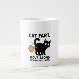 Cat Fart Move Along Nothing To See Here Funny Giant Coffee Mug