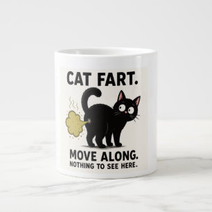 Cat Fart Move Along Nothing To See Here Funny Giant Coffee Mug