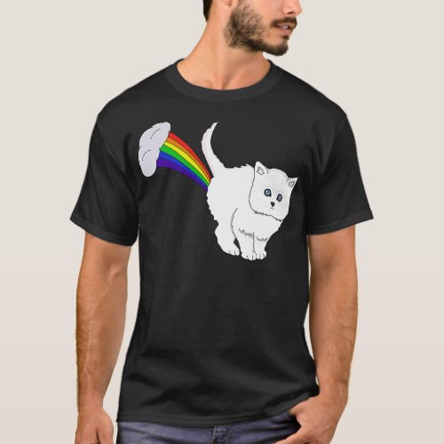 Cat Fart Rainbow T_Shirt