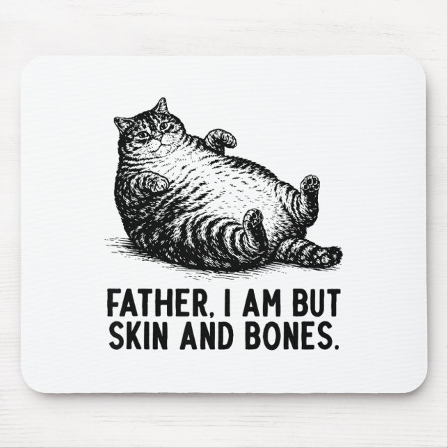 Cat Father I Am But Skin And Bones  Mouse Pad (Front)