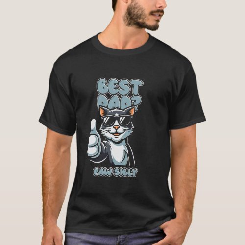 Cat Father Pet Owner - Feline Kitten Best Dad Paws T-Shirt